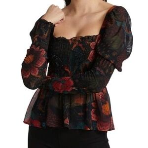 Farm Rio Women’s Black River Blouse